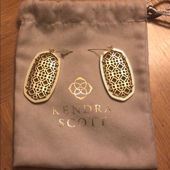 Kendra Scott Gold Earrings - Picture 1 of 3
